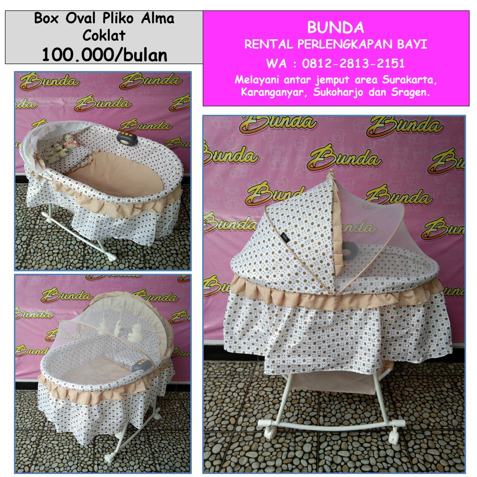 BOX OVAL PLIKO ALMA COKLAT