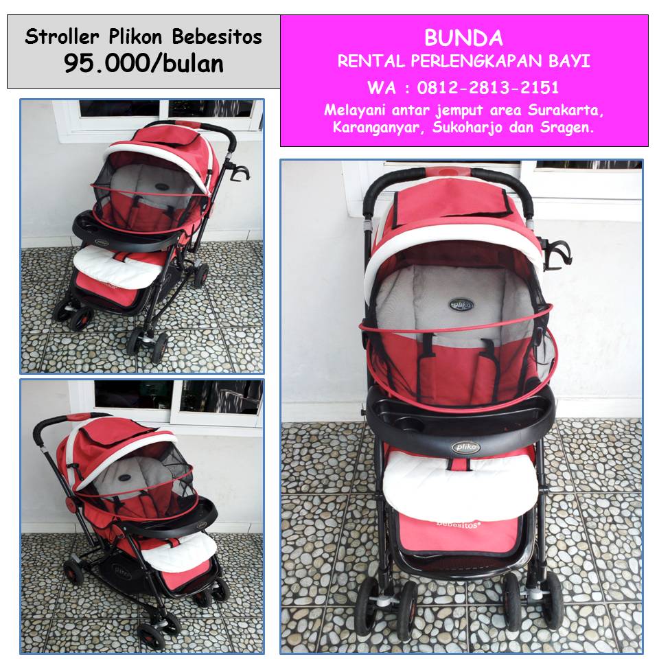 STROLLER PLIKO BEBESITOS RED-WHITE 01