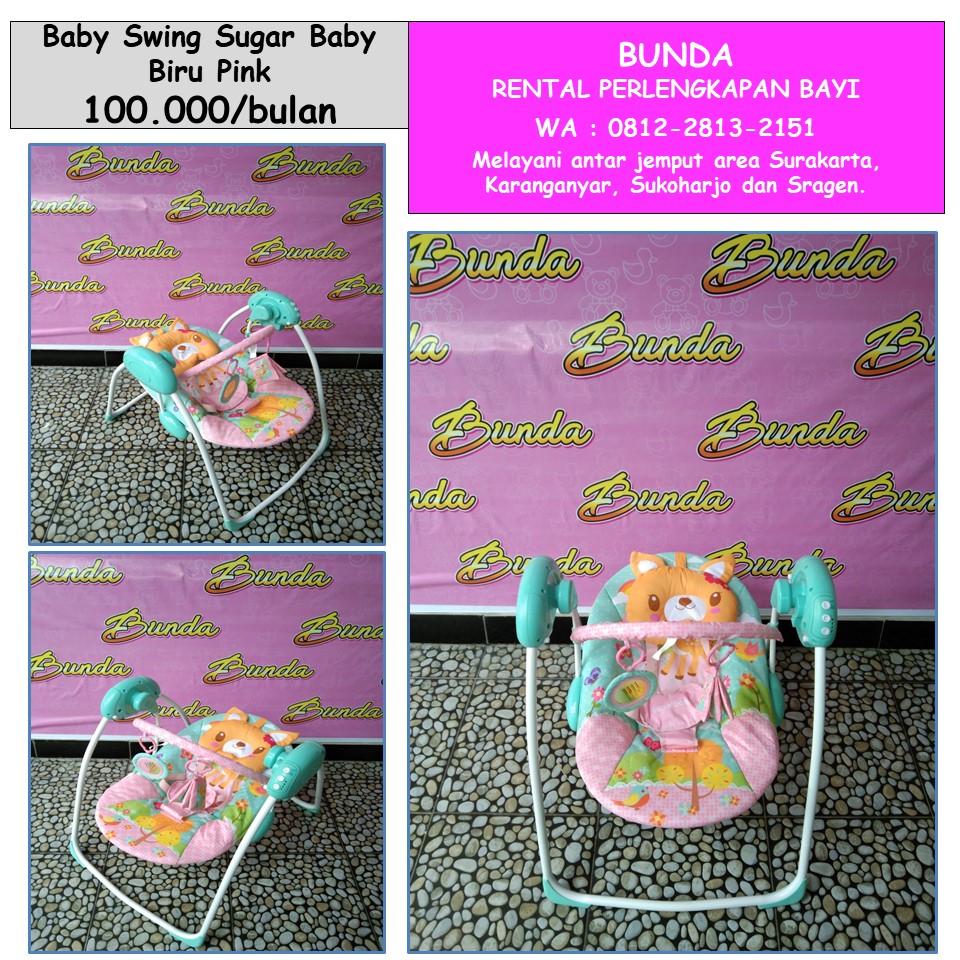 BABY SWING SUGAR BABY PINK BIRU