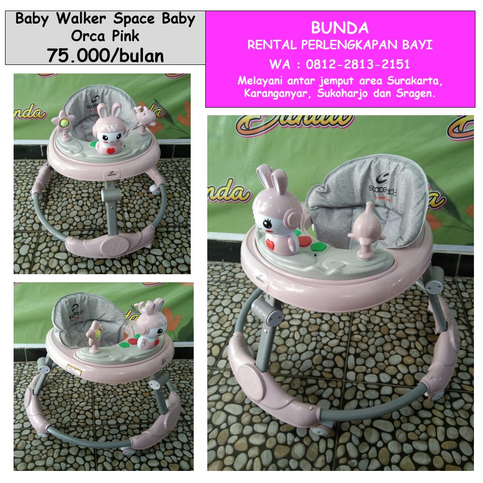 BABY WALKER SPACE BABY ORCA PINK 01