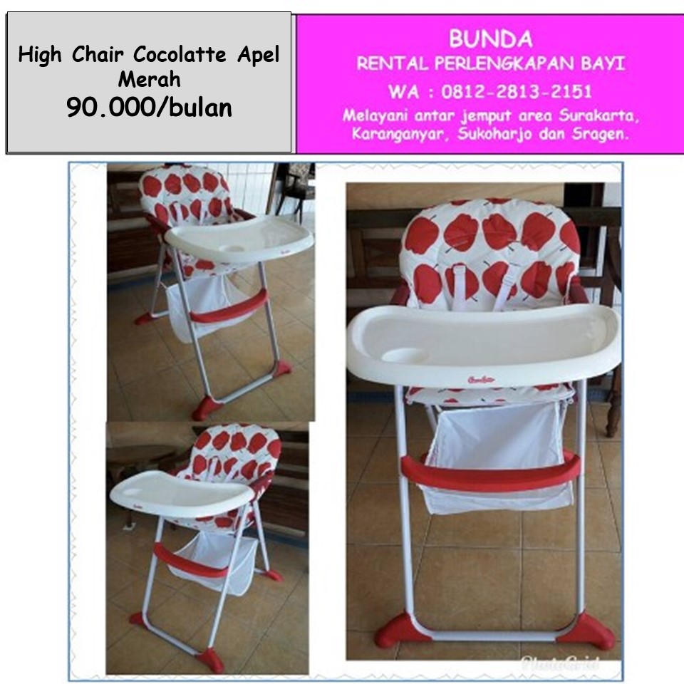 HIGH CHAIR COCOLATTE APEL MERAH