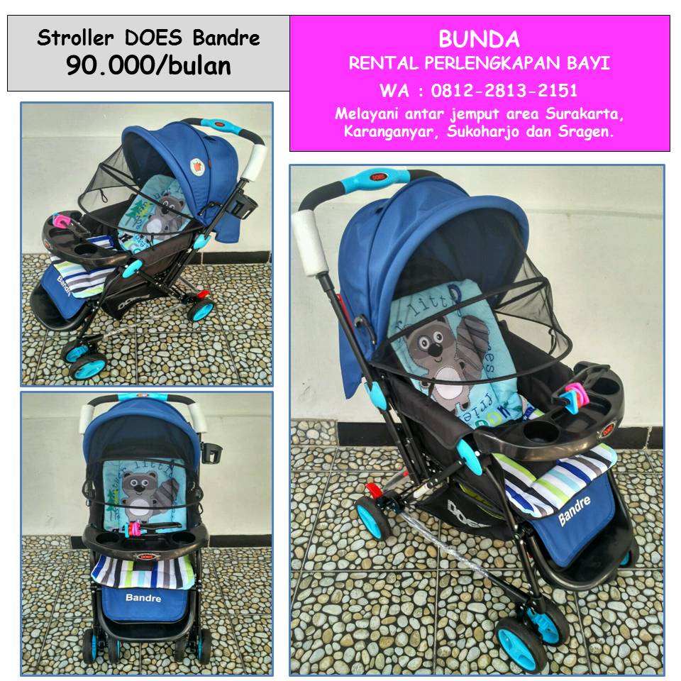 STROLLER DOES BANDRE BIRU HITAM