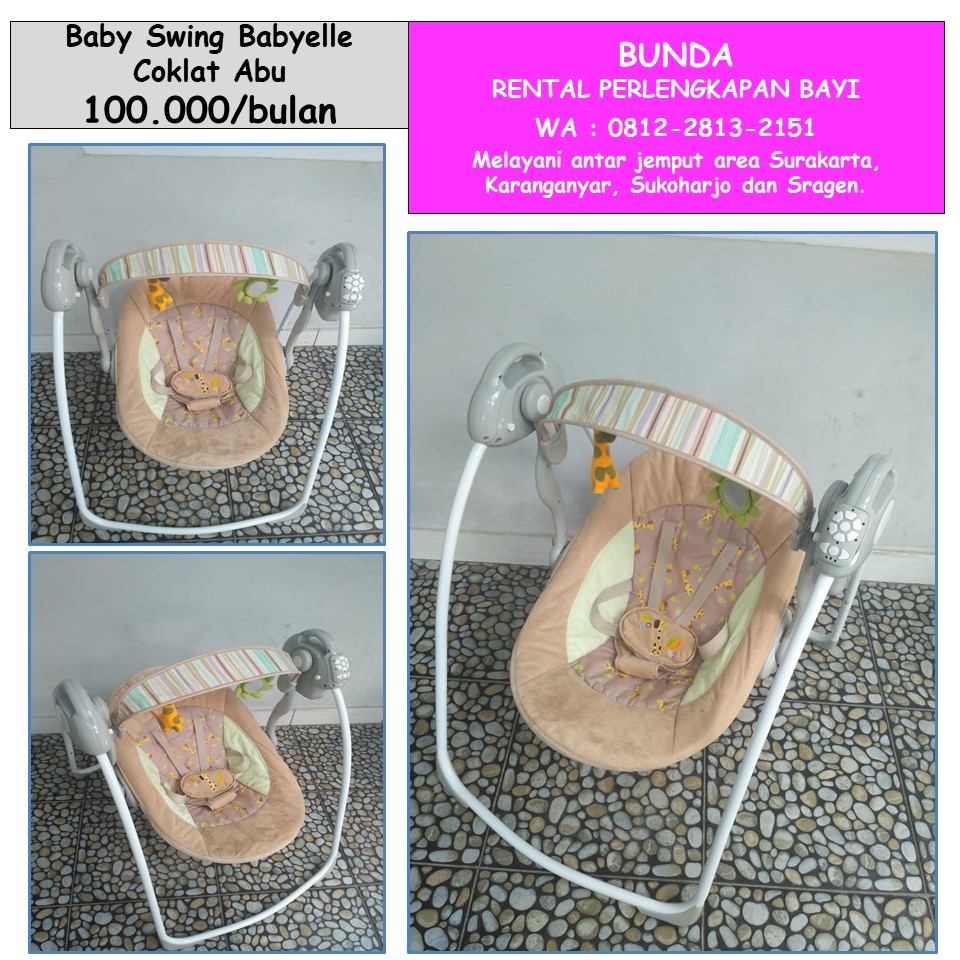 BABY SWING BABYELLE COKLAT 01