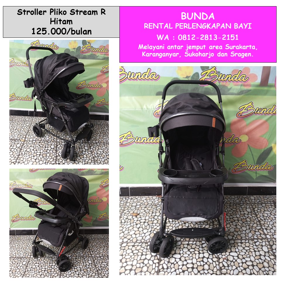 STROLLER PLIKO STREAM R HITAM