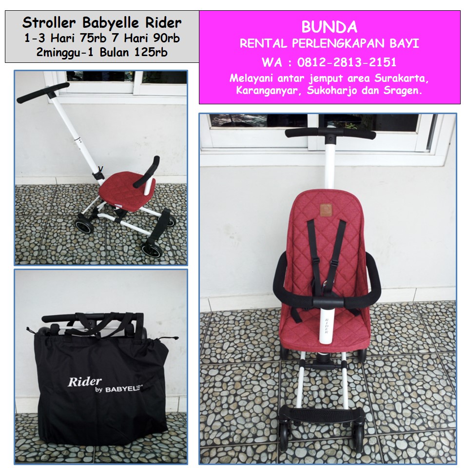 STROLLER BABYELLE RIDER MAROON