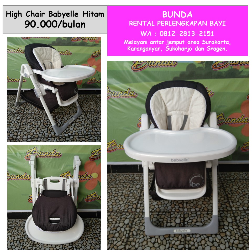HIGH CHAIR BABYELLE HITAM
